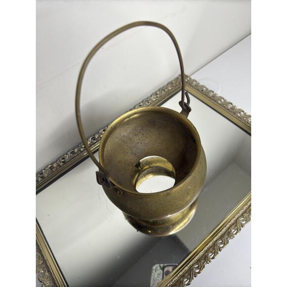 Vintage cauldron in bronze, bronze cauldron, vintage cauldron, Witches cauldron, - Picture 3 of 10